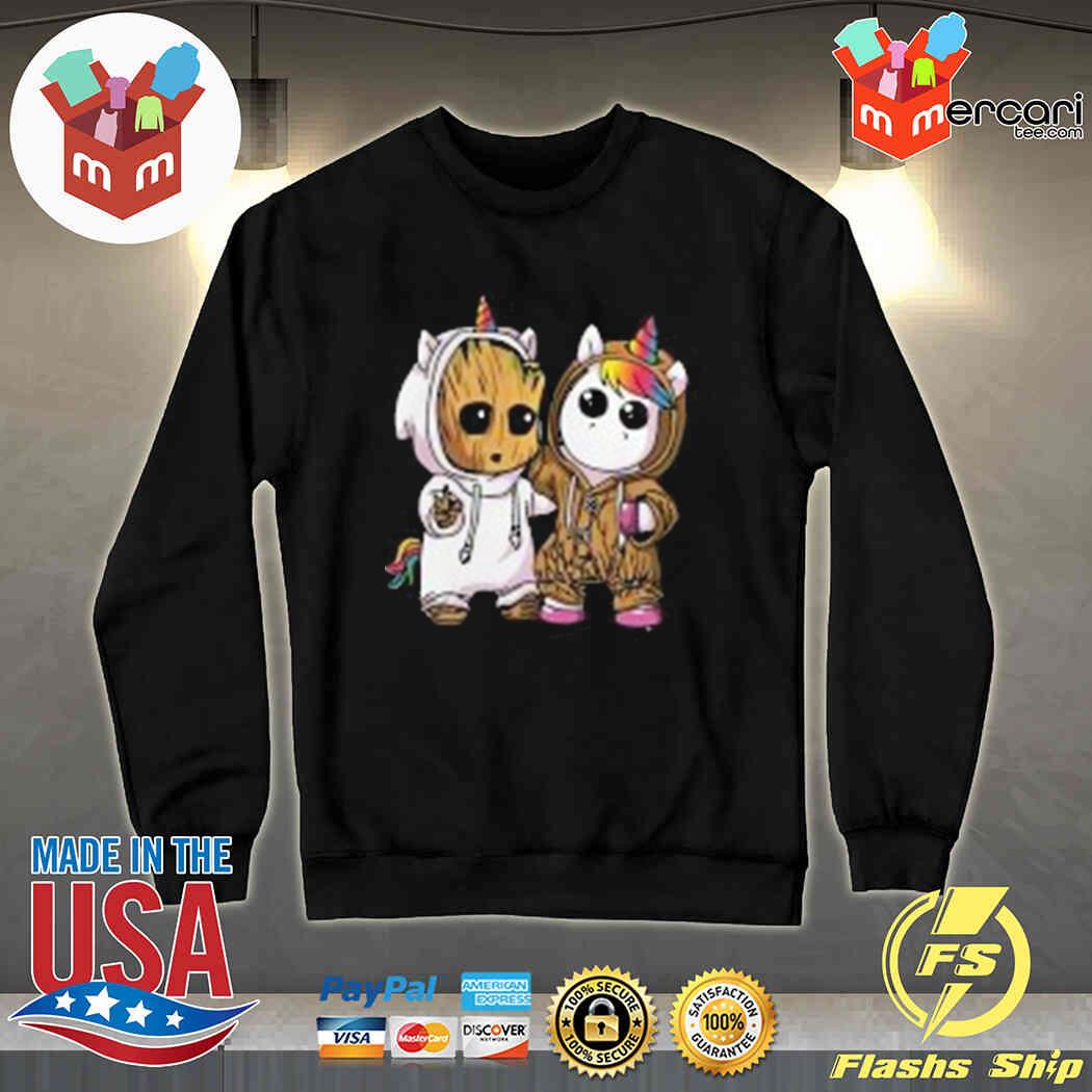 Groot and unicorn hoodie hotsell