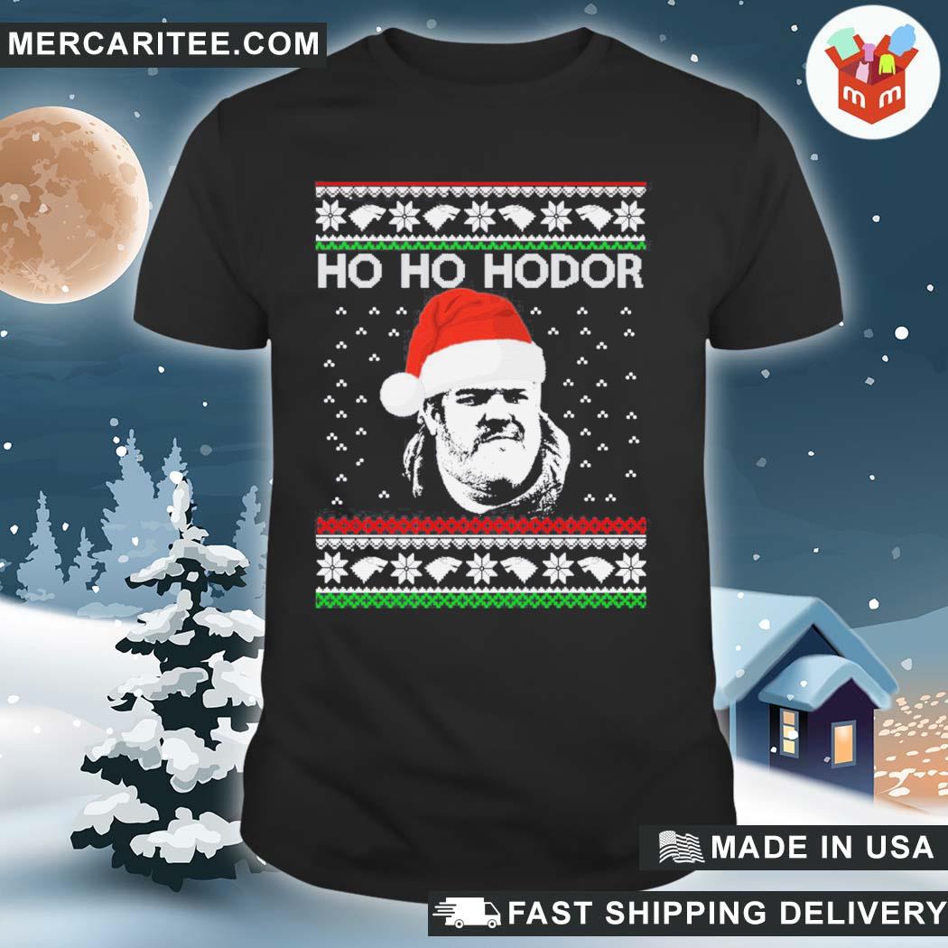 John Bradley Ho Ho Hodor Christmas Xmas Ugly Sweatshirt hoodie sweater long sleeve and tank top