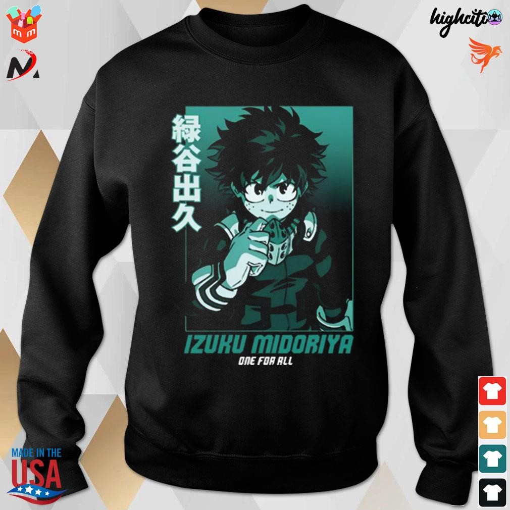 My hero academia Izuku Midoriya one for all t shirt hoodie sweater long sleeve and tank top