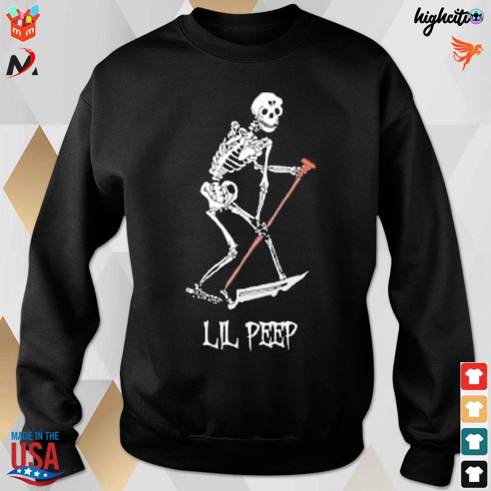 Lil peep skeleton t shirt hoodie sweater long sleeve and tank top