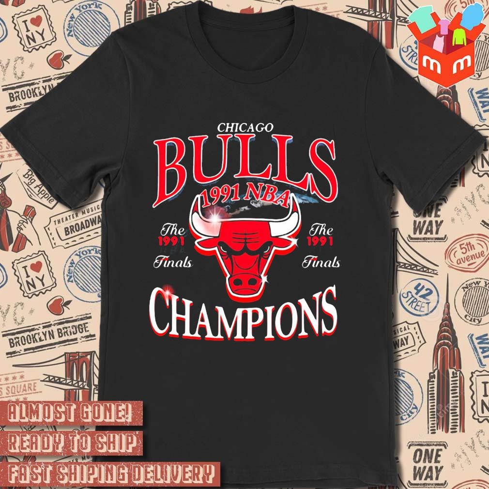 T shirt Chicago Bulls 1991 NBA top Champs