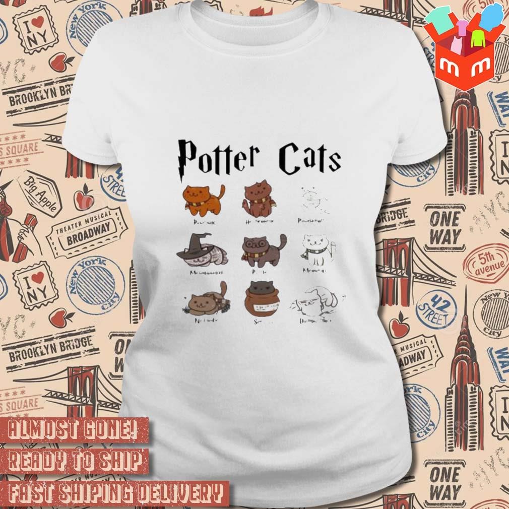 Potter cats cute cat cosplay Harry Potter art design t shirt hoodie sweater long sleeve and tank top