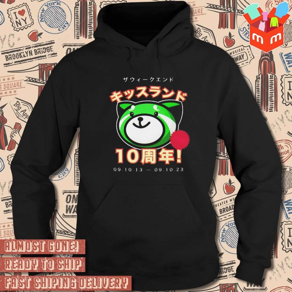 The weeknd kiss land 10 year art design t shirt hoodie sweater long sleeve and tank top