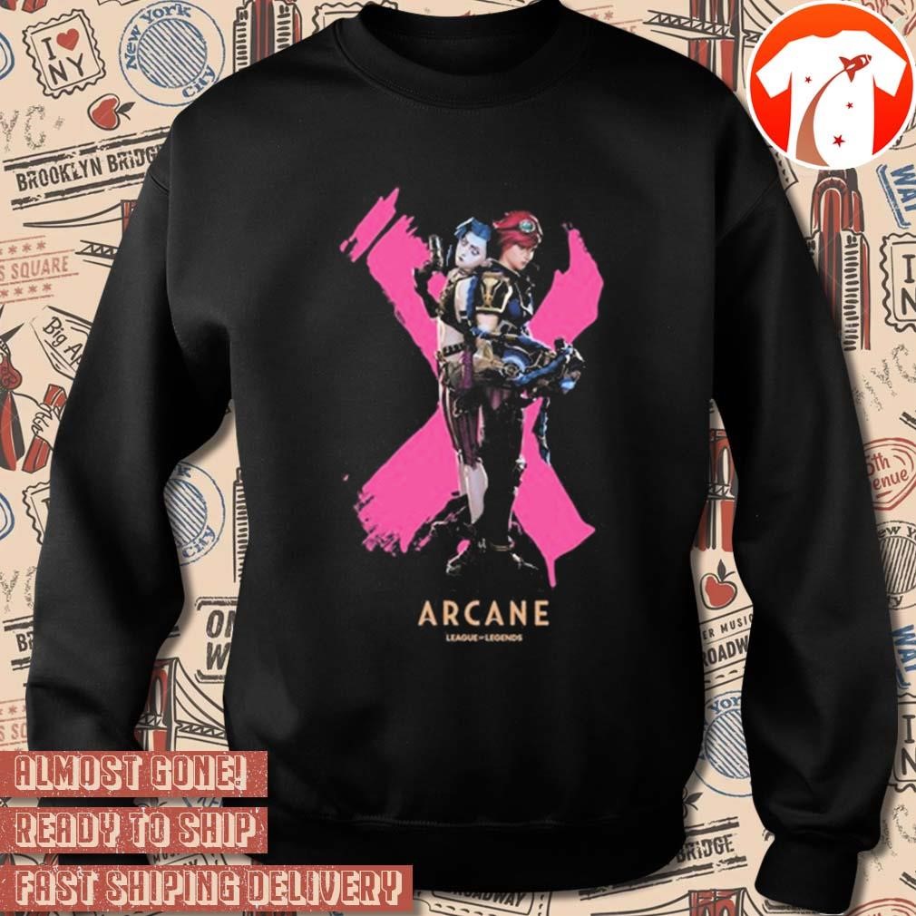 Official Arcane In Detail Arcane League Legends Jinx And Vi paint t shirt hoodie sweater long sleeve and tank top