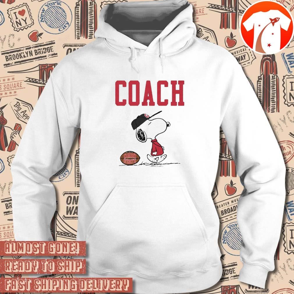 Official Snoopy Peanuts x Ohio State World Famous Football Coach Painting  t-shirt, hoodie, sweater, long sleeve and tank top