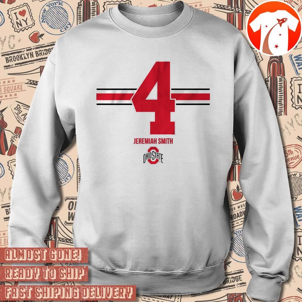 Official OSU Football Jeremiah Smith 4 Stripe Vintage t shirt hoodie sweater long sleeve and tank top