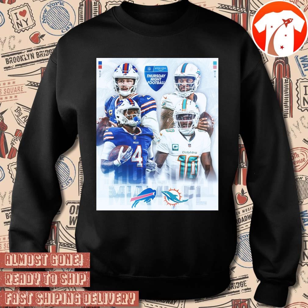 Official Thursday Night Football Buffalo Bills vs Miami Dolphins NFL 2024 Poster t shirt hoodie sweater long sleeve and tank top