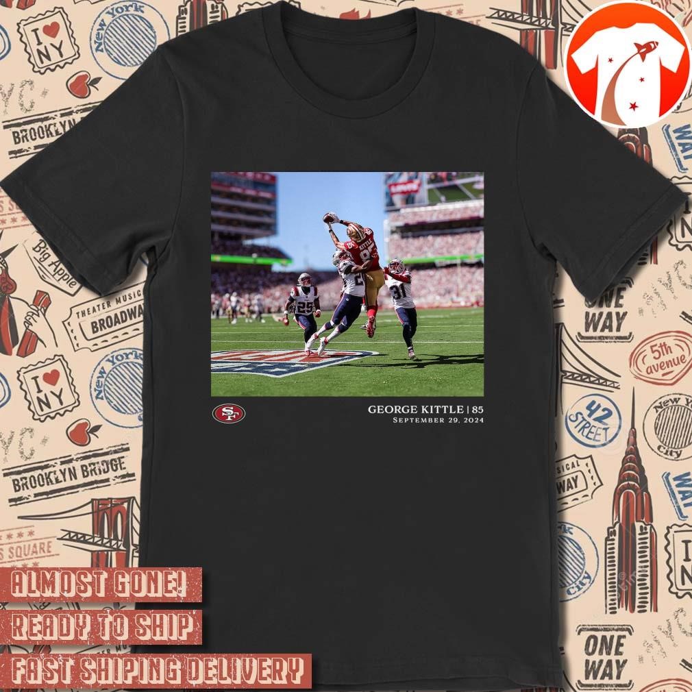 Official George Kittle Black San Francisco 49ers NFL 2024 Flash Features Week 4 September 29 t-shirt