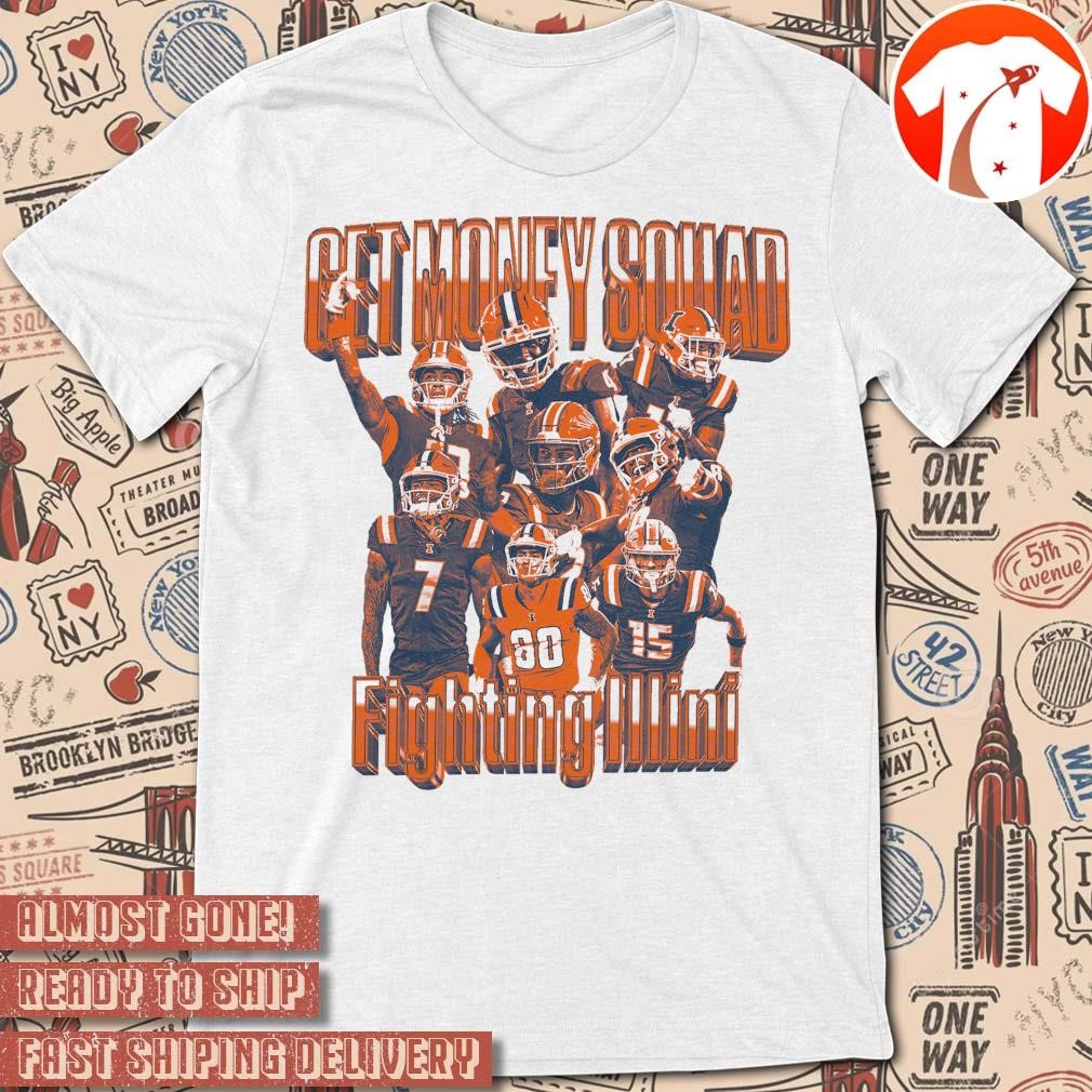 Official Get Money Squad Illinois Fighting Illini Week 5 Graphic Players t-shirt