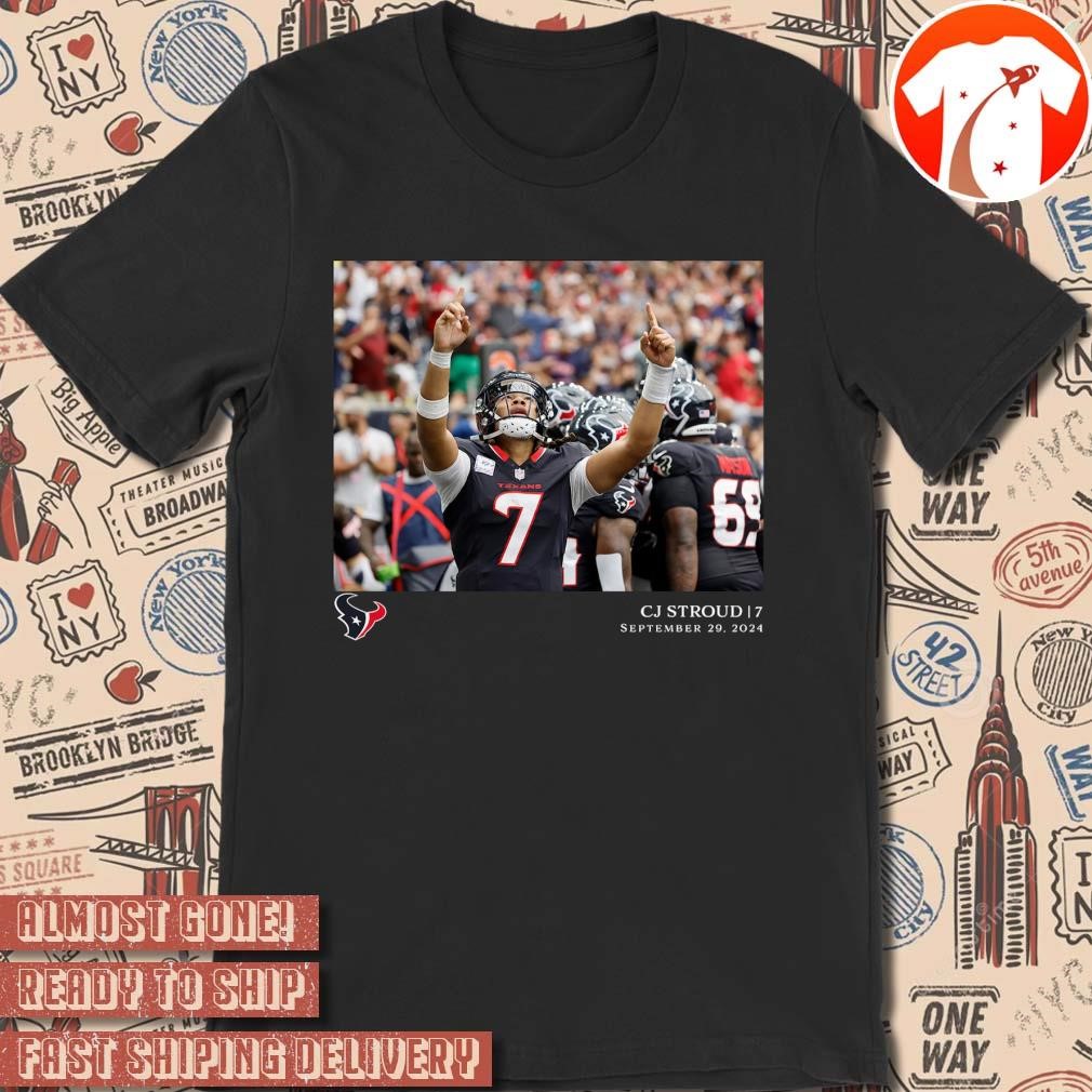 Official Houston Texans CJ Stroud Black NFL 2024 Flash Features Week 4 September 29 t-shirt