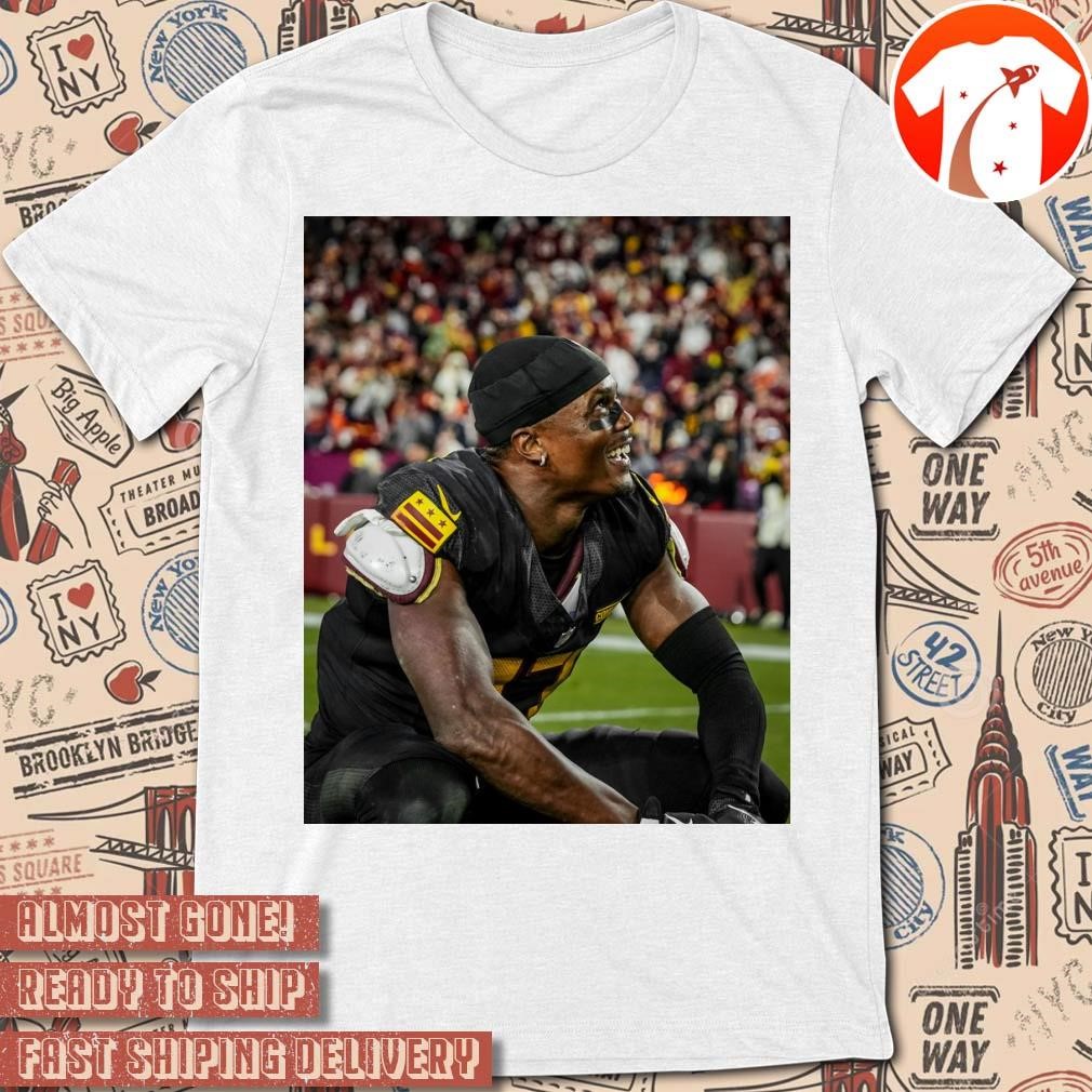 Official Jayden Daniels Washington Commanders Hail Mary smiling through it all can't believe this is my life poster t-shirt