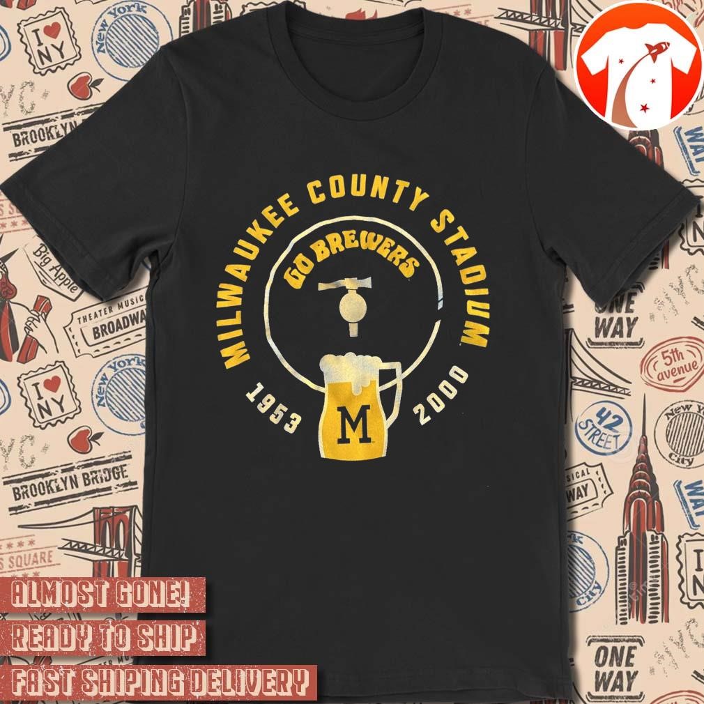 Official MLB 2024 Milwaukee County Stadium Go Brewers 1953 - 2000 t-shirt