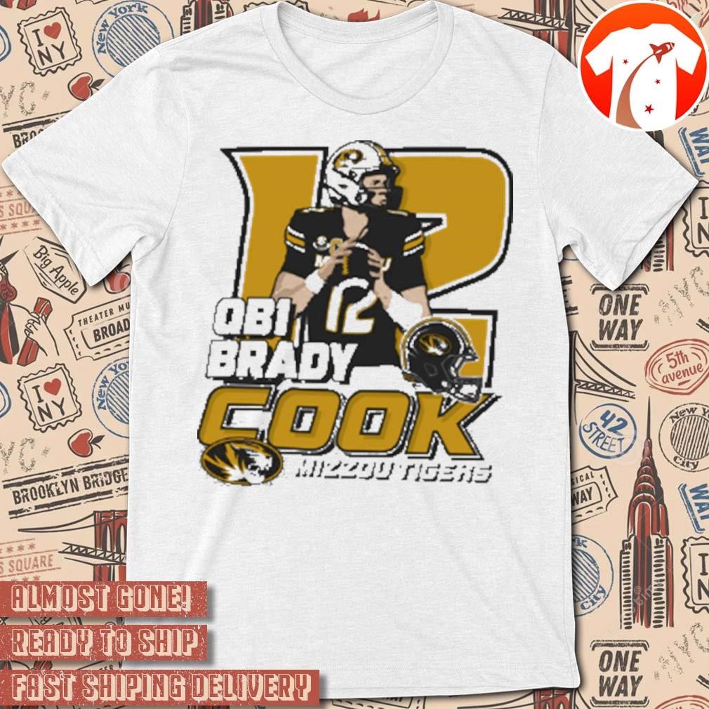 Official Mizzou Tigers NIL Football Brady Cook NCAA 2024 QB1 Graphic t-shirt