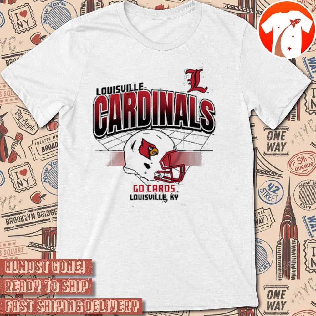 Official NCAA 2024 Louisville Cardinals Football Helmet Grid Go Cards Louisville KY Vintage t-shirt