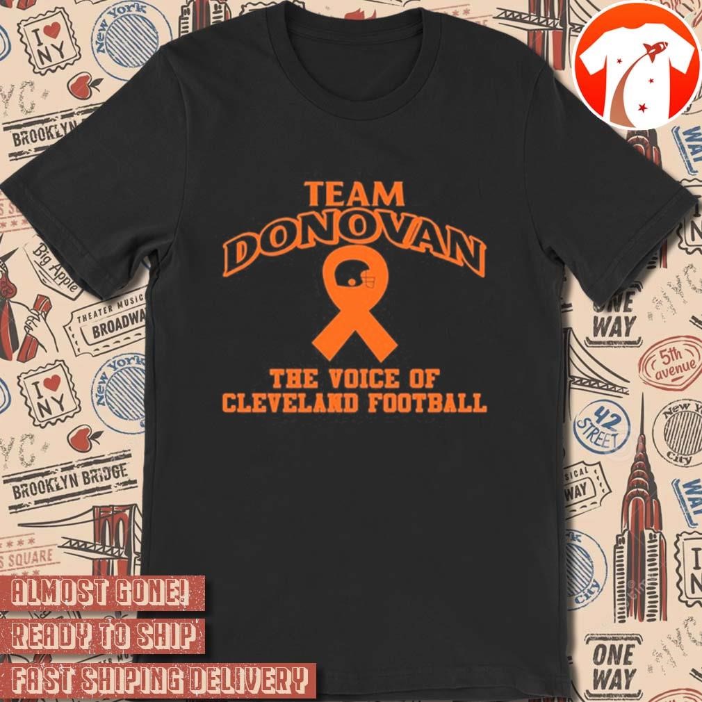 Official Nathan Zegura Wearing Team Donovan The Voice Of Cleveland Football t-shirt