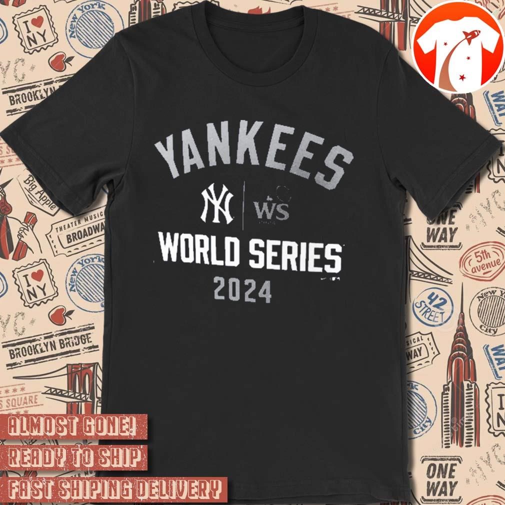 Official New York Yankees MLB Baseball 2024 WS World Series Arched Lockup t-shirt