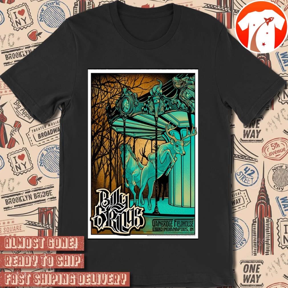 Official Poster Billy Strings Oct 11 2024 Gainbridge Fieldhouse in Indianapolis IN Tour t-shirt