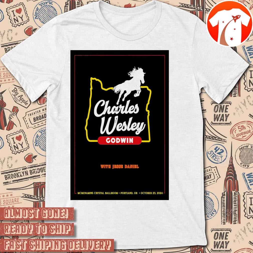 Official Poster Charles Wesley Godwin Show At McMenamins Crystal Ballroom On October 23 2024 t-shirt