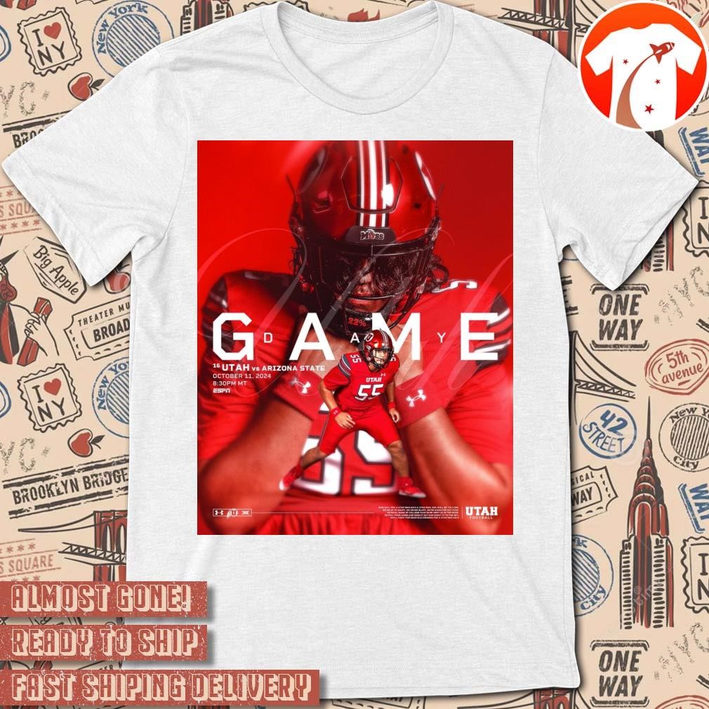 Official Poster Gameday Utah Utes Vs Arizona State Sun Devil Mountain America Stadium Oct 11 2024 t-shirt