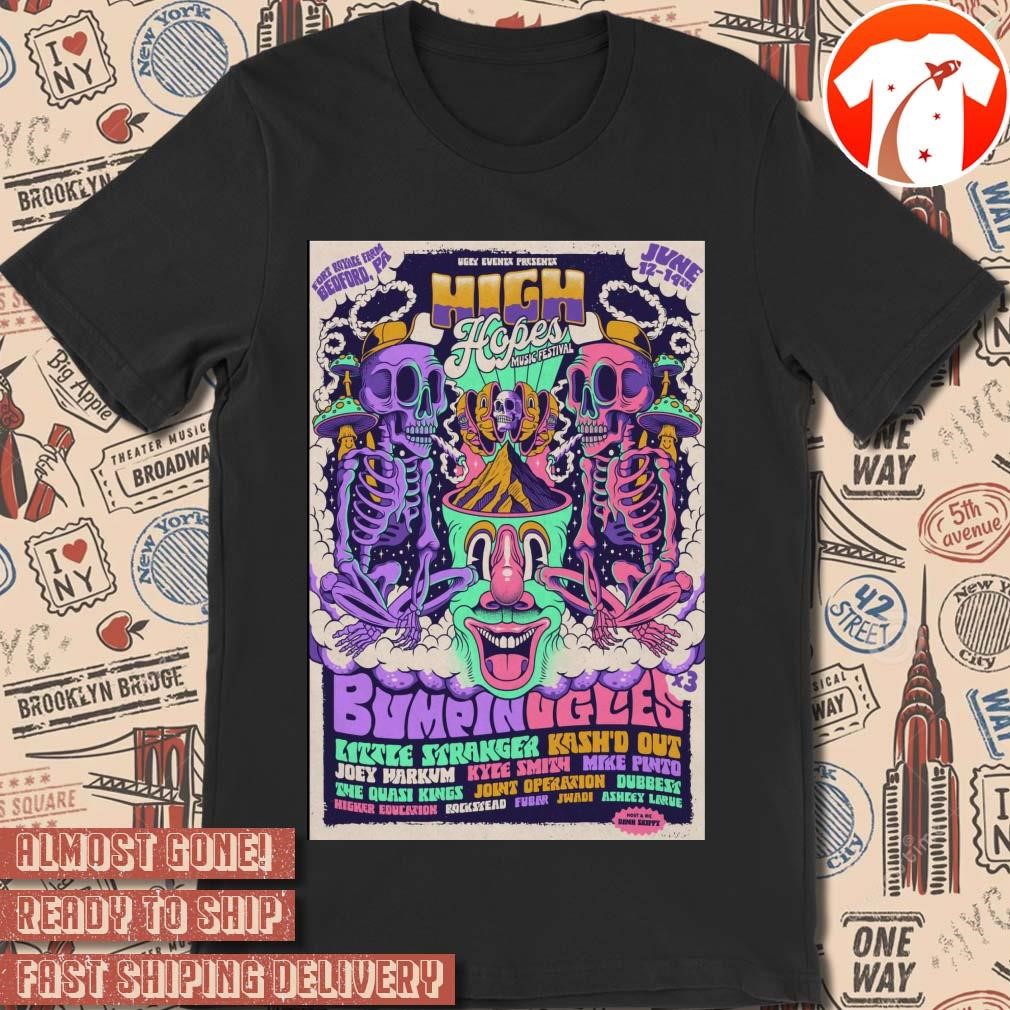 Official Poster High Hopes Music Festival Bedford PA Jun 12-14 2024 t-shirt