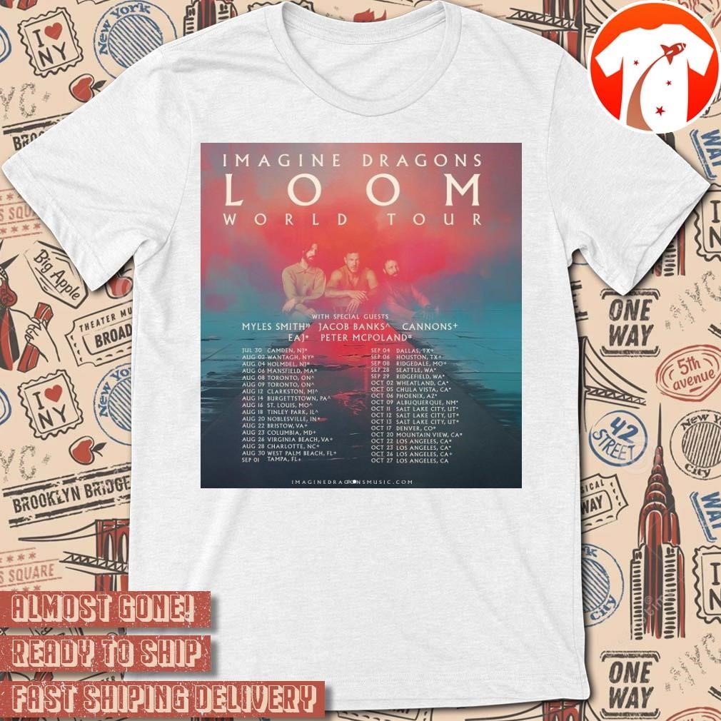 Official Poster Imagine Dragons Loom World Tour With Special Guests 2024 t-shirt