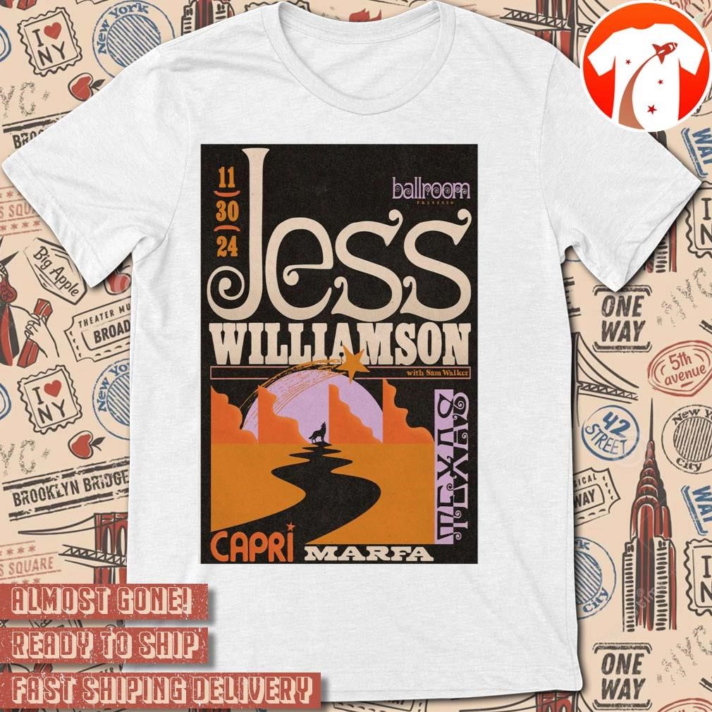 Official Poster Jess Williamson Nov 30 2024 Marfa TX t-shirt