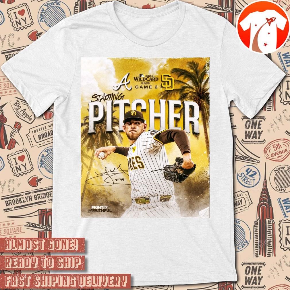 Official Poster San Diego Padres Atlanta Braves MLB 2024 2024 Wild Card Game 2 Starting Pitcher Signature t-shirt