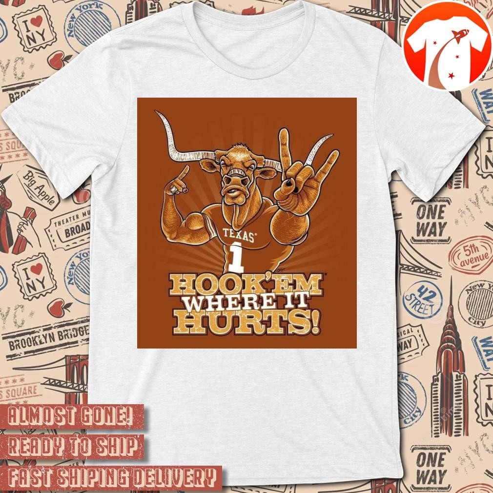 Official Poster Texas Longhorns Hook 'Em Where It Hurts t-shirt