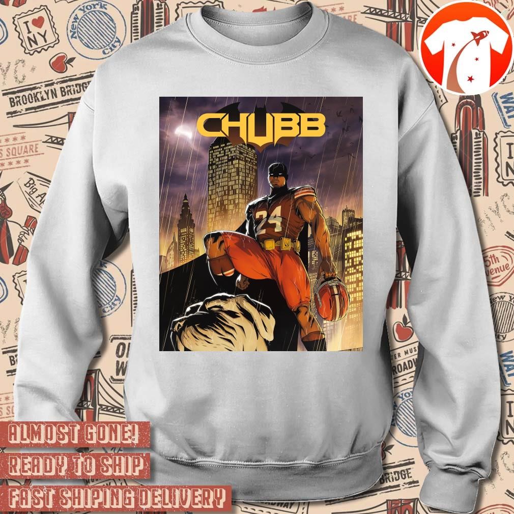 Official Poster The Bat Is Back Nick Chubb NFL 2024 Cleveland Browns Batman t shirt hoodie sweater long sleeve and tank top