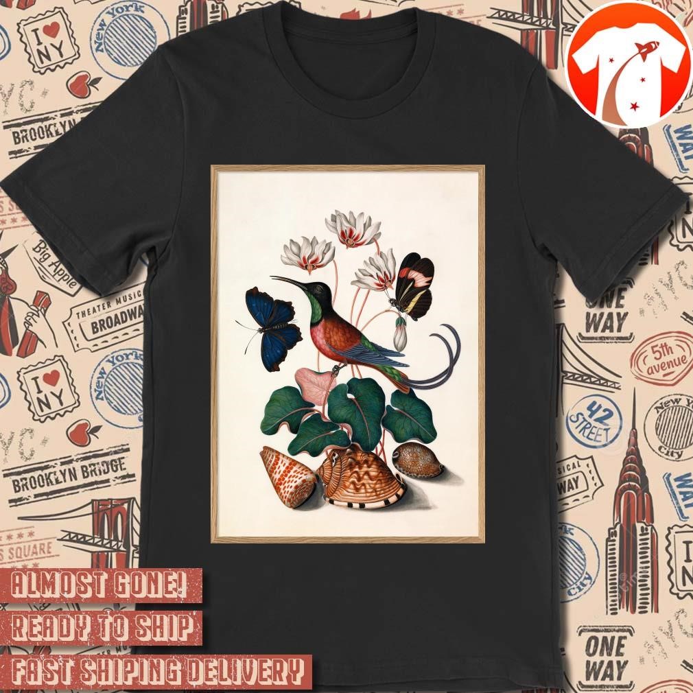 Official Poster Yoshinobu Yamamoto The Dybdahl Co Hummingbird Butterflies Flowers t-shirt