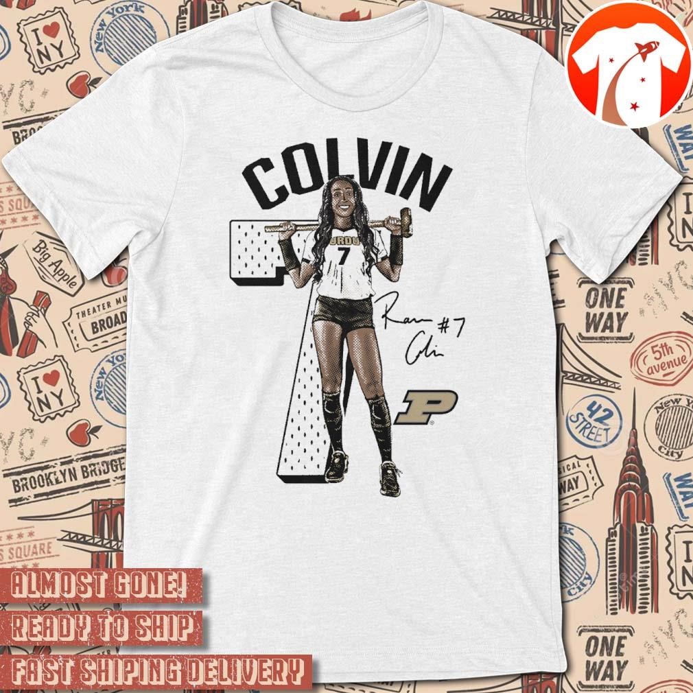 Official Raven Colvin 7 Purdue Boilermakers Signature Graphic t-shirt