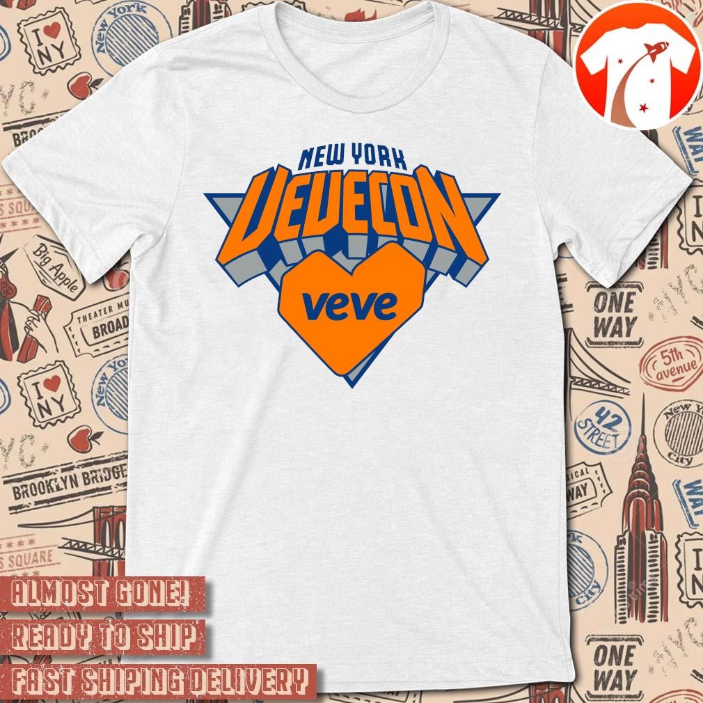 Official Rock 2 Burn New York Veve Con Veve New York Knicks logo t-shirt