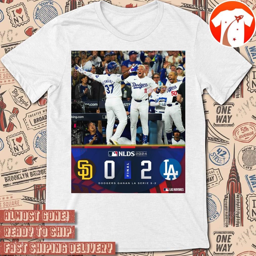 Official San Diego Padres 0 -2 Los Angeles Dodgers MLB Baseball NLDS Postseason 2024 Poster t-shirt