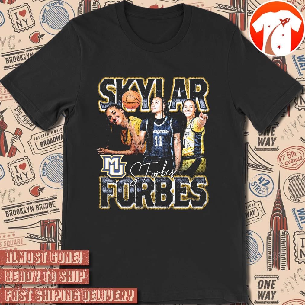 Official Skylar Forbes Marquette Golden Eagles 90s Vintage Signature Graphic Players t-shirt