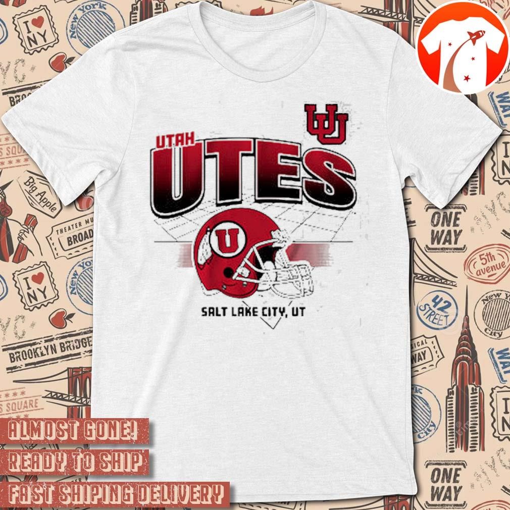 Official Utah Utes Football Helmet Grid Salt Lake City UT NCAA 2024 Vintage t-shirt