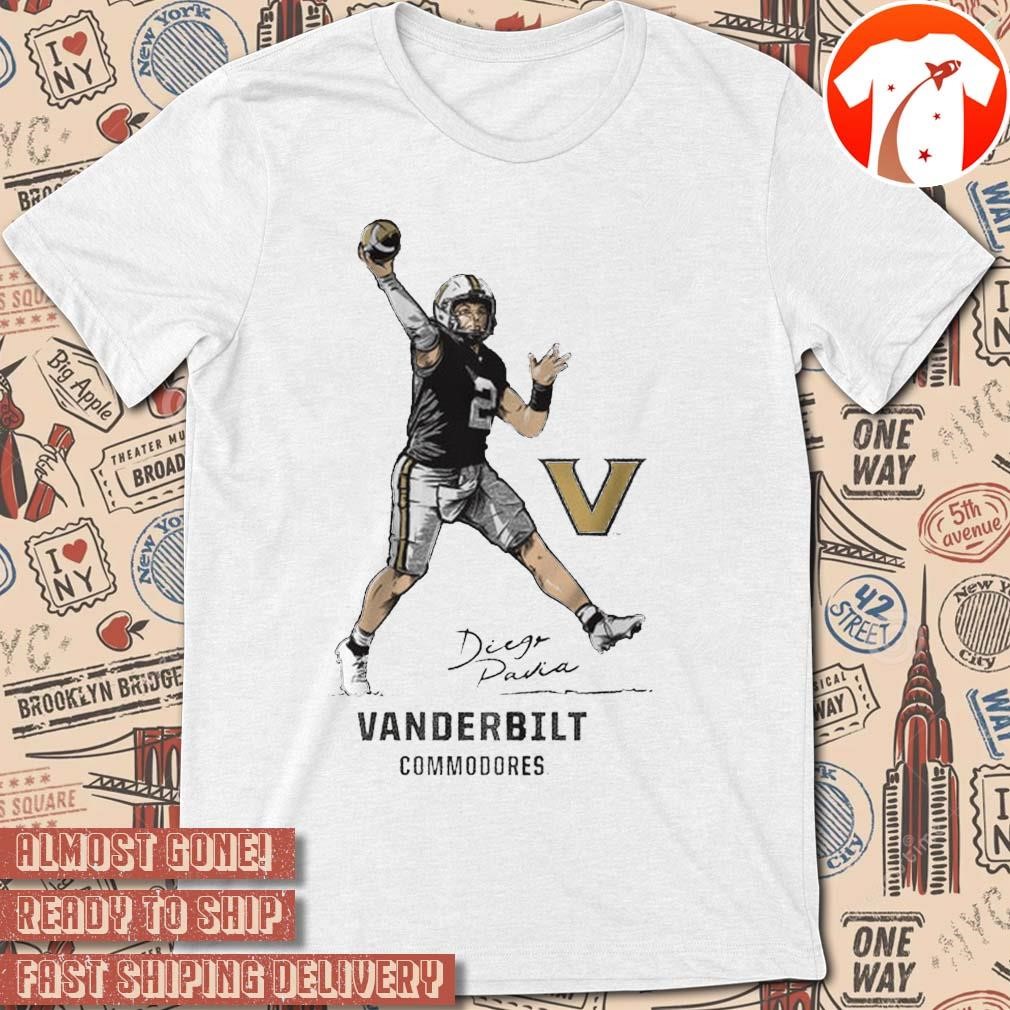 Official Vanderbilt Commodores Football Diego Pavia Superstar Pose Signature t-shirt