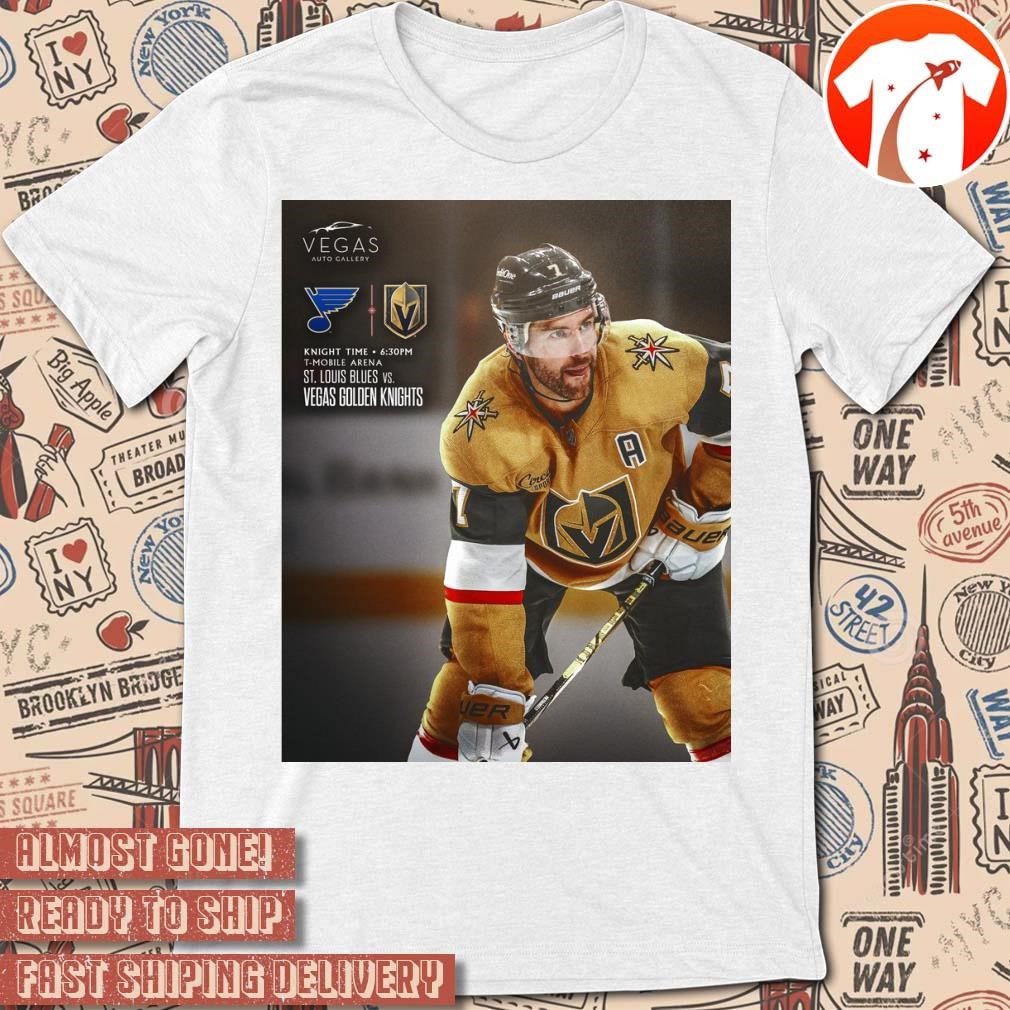 Official Vegas Golden Knights Vs ST. Louis Blues Auto Gallery Knight Time Poster t-shirt