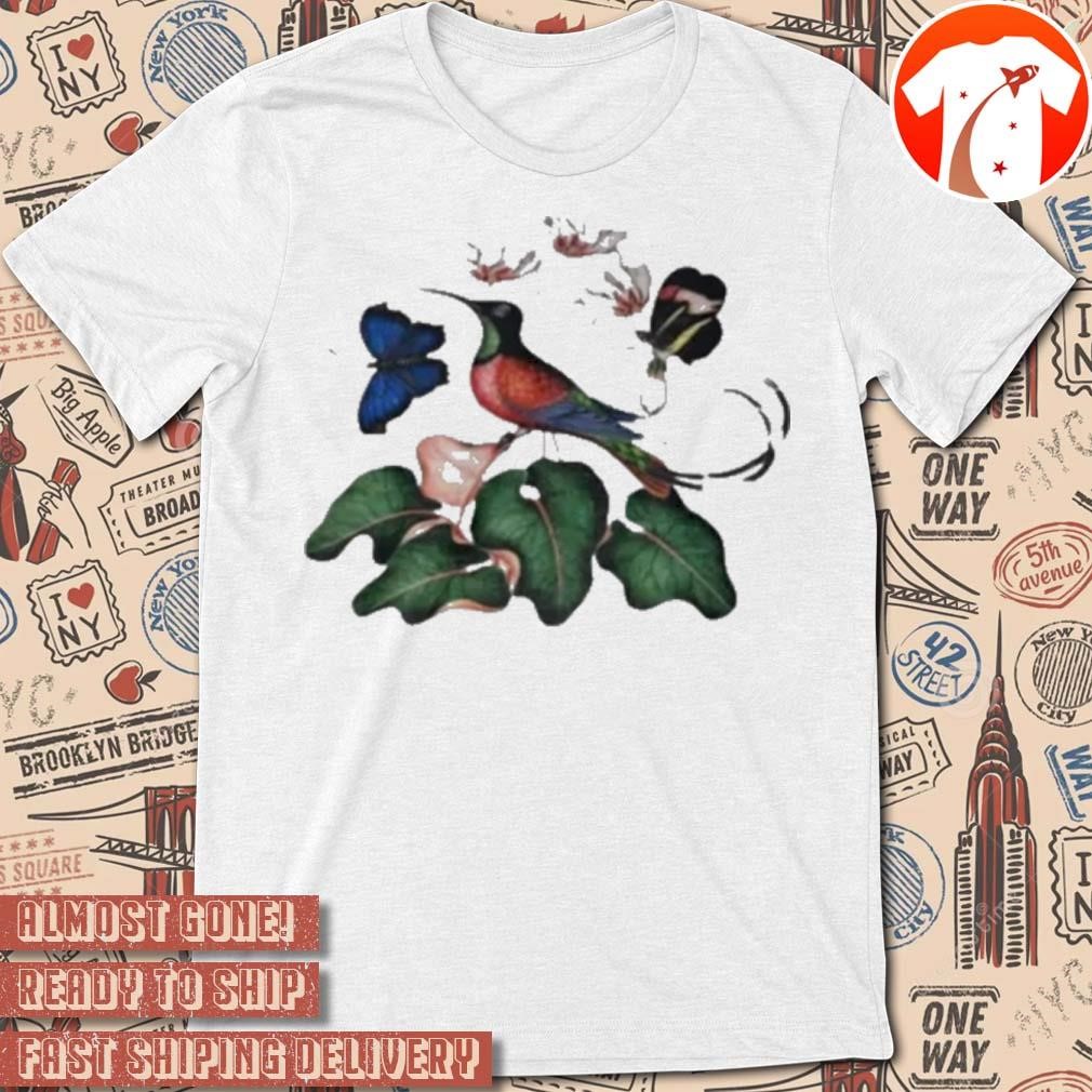 Official Yoshinobu Yamamoto The Dybdahl Co Hummingbird Butterflies Flowers t-shirt