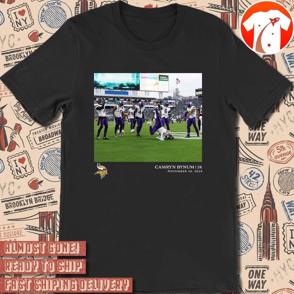 Official 2024 Camryn Bynum Minnesota Vikings Flash Features November 10 2024 NFL Football t-shirt