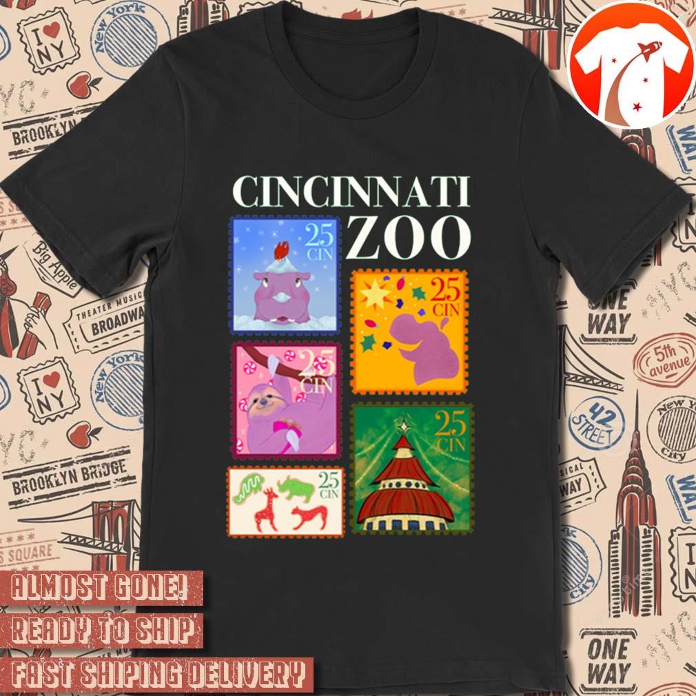 Official Cincinnati Zoo Merry Christmas Stamps 2024 t-shirt