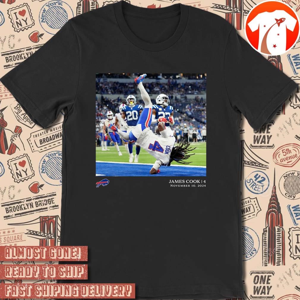 Official James Cook Buffalo Bills Flash Features Week 10 November 10 NFL Football 2024 t-shirt