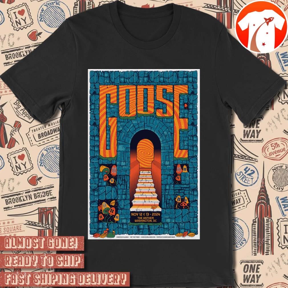 Official Poster Goose Show At The Anthem On November 12-13 2024 t-shirt