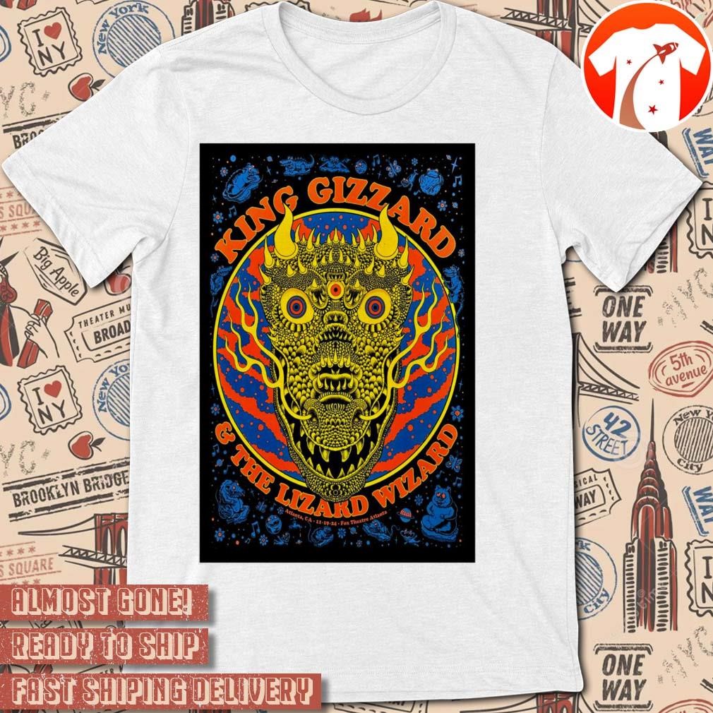 Official Poster King Gizzard And The Lizard Wizard November 19 2024 Atlanta GA t-shirt