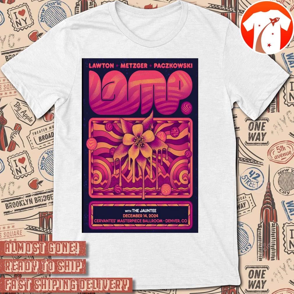 Official Poster Lamp December 14 2024 Cervantes' Masterpiece Ballroom Denver, CO Tour t-shirt