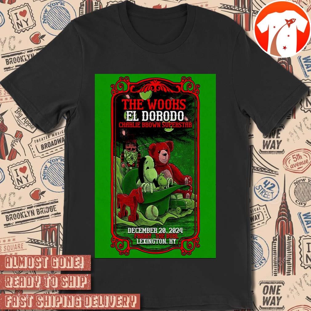 Official Poster The Wooks With El Dorodo Lexington KY December 20 2024 Show t-shirt