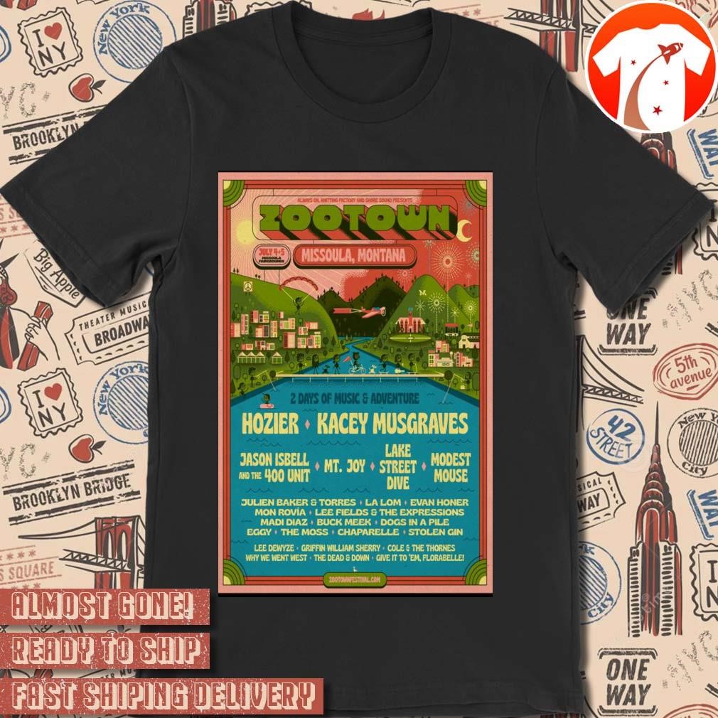 Official Poster Zootown Festival Jul 4-5 2025 Missoula Country Fairgrounds In Missoula MT t-shirt