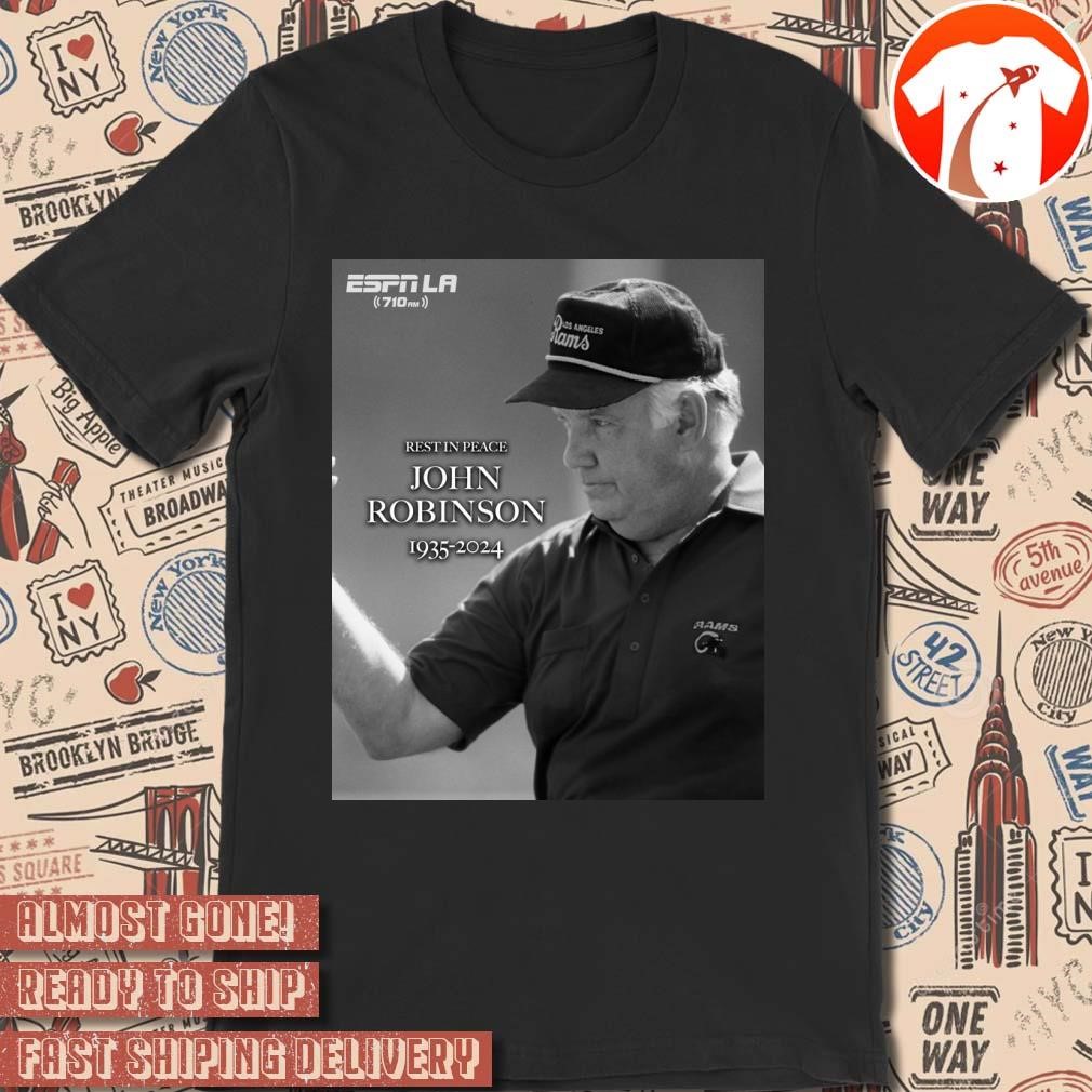 Official Rest In Peace Legendary USC and Rams head coach John Robinson 1935-2024 Poster t-shirt