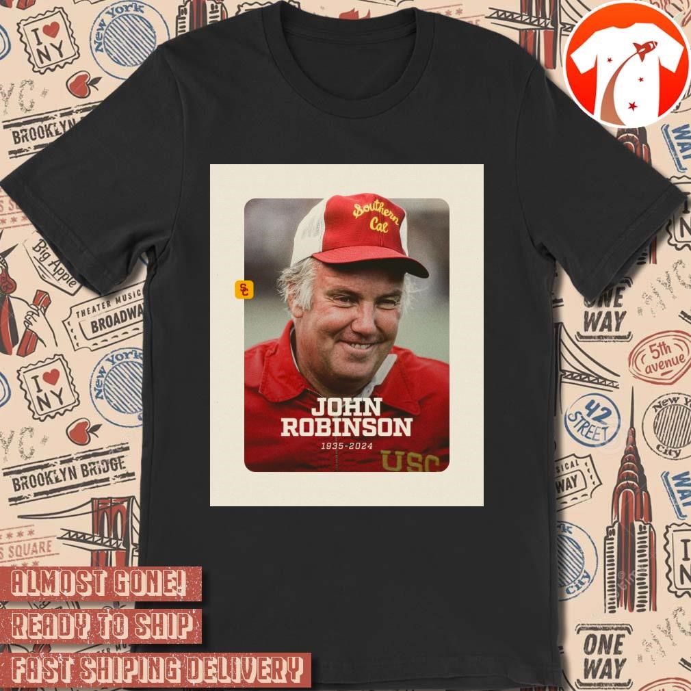 Official USC Football John Robinson Had Died 1935-2024 Poster t-shirt