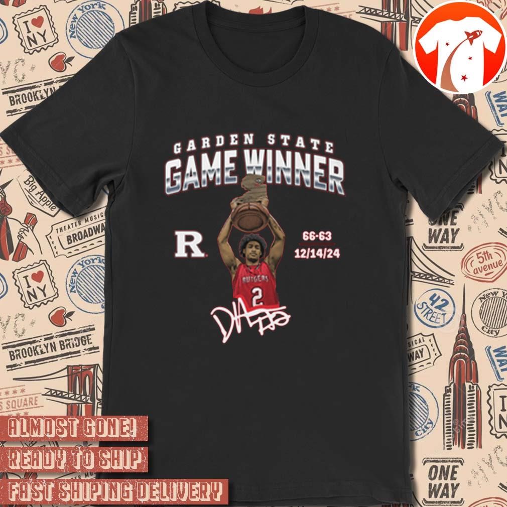 Official Dylan Harper Rutgers Scarlet Knights Garden State Game Winner 12 14 24 Signature t-shirt