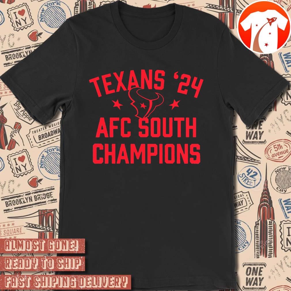 Official Houston Texans NFL Football '24 AFC South Division Champions t-shirt